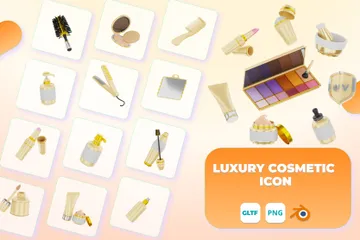 Cosméticos de luxo Pacote de Icon 3D