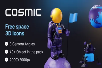 Free Cosmic 3D Illustration Pack