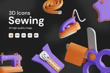 De costura Pacote de Icon 3D