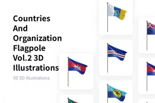 Countries And Organizations Flag Pole Vol.2