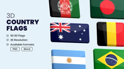 Country Flags 3D Icon Pack