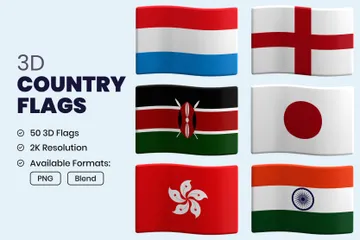 Country Flags 3D Icon Pack