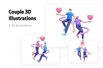 カップル 3D Illustrationパック