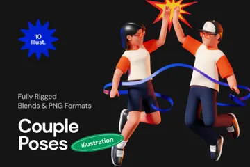 Couple 3D Illustration Pack