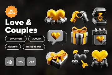 Amour et Couples Pack 3D Icon