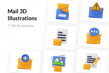 Mail Pack 3D Illustration