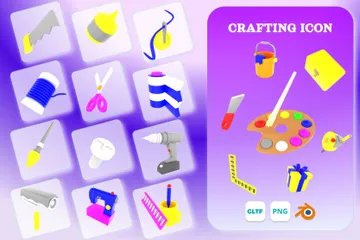 CRAFTING 3D Icon Pack