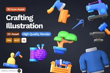 Crafting 3D Icon Pack