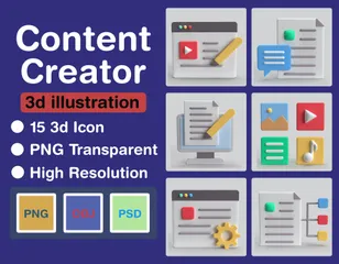 Creador de contenido Paquete de Icon 3D