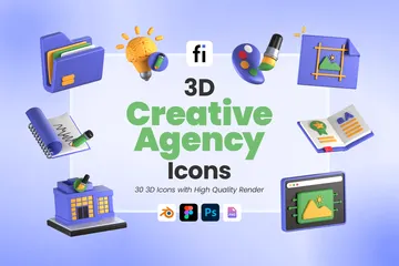 Creative Agency 3D Icon Pack