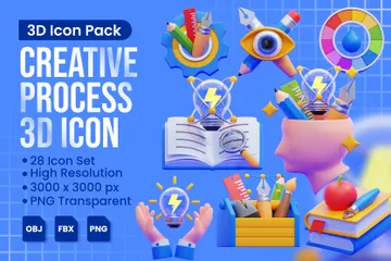 Creative Process 3D Illustration Pack