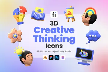 Creative Thinking 3D Icon Pack