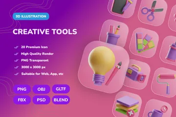 Creative Tools 3D Icon Pack