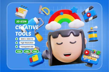 Creative Tools 3D Icon Pack