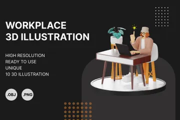 Creative Working 3D Illustration Pack