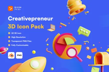 Creativepreneur 3D Icon Pack