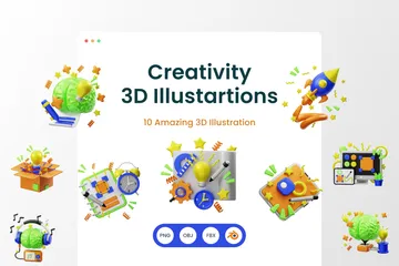 Creatividad Paquete de Illustration 3D