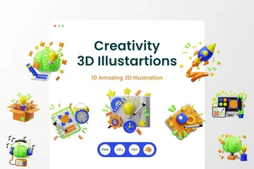創造性 3D Illustrationパック