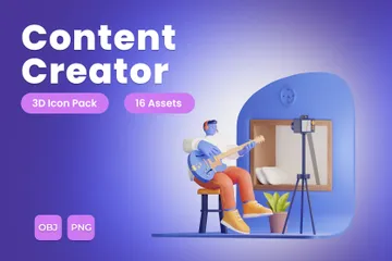 Criador de conteúdo Pacote de Illustration 3D