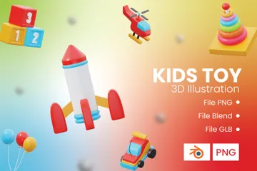 Brinquedo infantil Pacote de Icon 3D