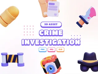 Crime Investigation 3D Icon Pack
