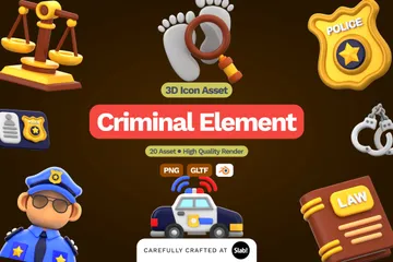 Criminal 3D Icon Pack