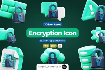 Criptografia Pacote de Icon 3D