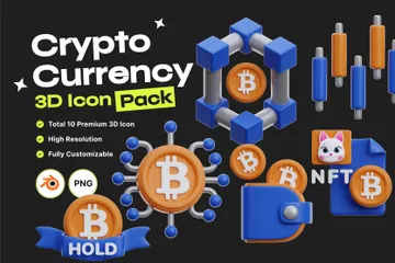 Criptomoeda Pacote de Icon 3D