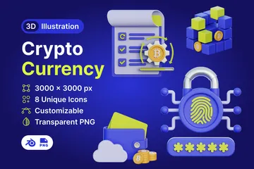 Criptomoeda Pacote de Icon 3D