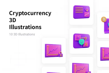 Criptomoneda 3D Illustration Pack