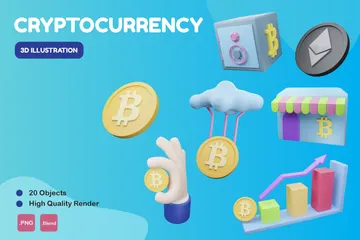 Criptomoneda Paquete de Icon 3D