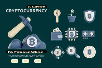 Criptomoneda Paquete de Icon 3D