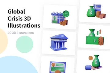 Crise mondiale Pack 3D Illustration