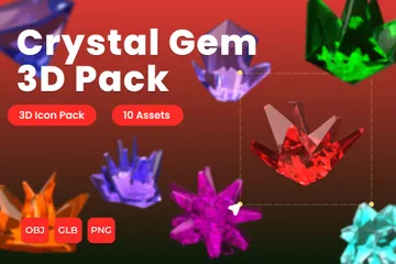 Gemme de cristal Pack 3D Icon