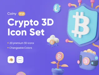 암호화폐 3D Icon 팩