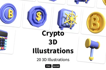 Crypto 3D Icon Pack