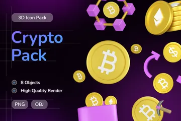 Crypto 3D Icon Pack