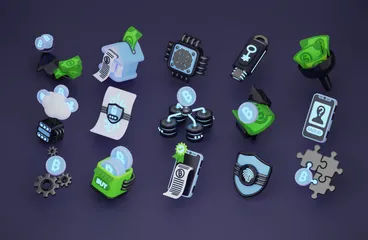 Crypto Pack 3D Icon