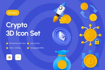 Crypto 3D Icon Pack