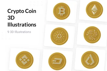 Crypto Coin 3D Illustration Pack