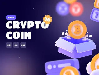 Crypto Coin 3D Icon Pack