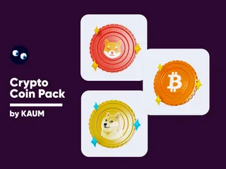 Crypto Coin Pack 3D Illustration Pack