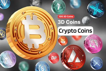 Crypto Coins 3D Icon Pack