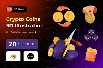 Crypto Coins 3D  Pack