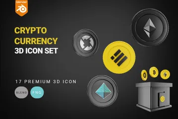 Crypto Currency 3D Icon Pack