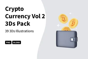 Crypto Currency Vol 2 3D Icon Pack