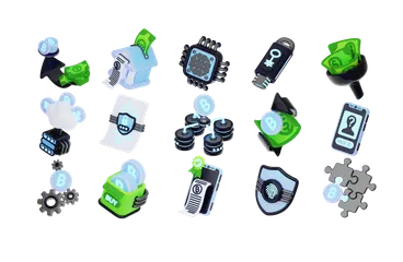 Crypto 3D Icon Bundle