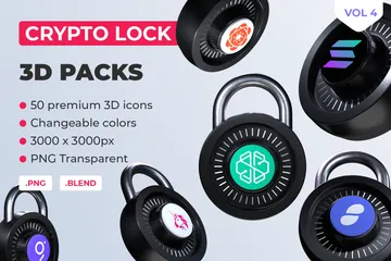 Crypto Lock Vol 4 3D Icon Pack