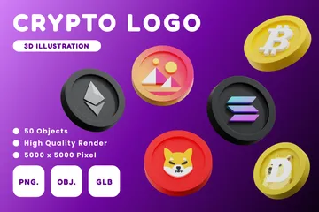 Logo Crypto Pack 3D Icon