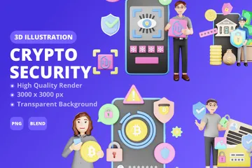 Crypto Security 3D Illustration Pack